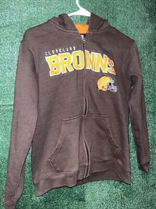 Cleveland Browns Helmet Logo NFL Brand  Hoodie YOUTH L NFL - Picture 1 of 4