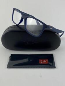 Ray Ban NEW Matte Transparent Blue Fashion Frames 56-17-145 Eyeglasses RX7047