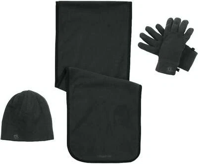 Craghoppers Essentials Fleece Hat Gloves And Scarf Set Black Outdoor Mens Womens