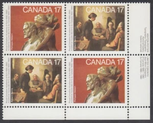Canada - #850a Academy Of Arts Plate Block - MNH - Picture 1 of 1
