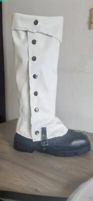 Caballero Vikingo Medieval Polainas Guerrero Armadura Gótico Bota Cubiertas Spats Navidad Foto 1 de 4