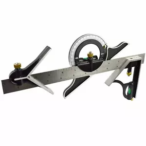 12" Combination Square + Centre & Protector Head TE167 - Bild 1 von 1