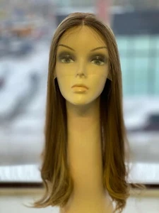 LACE TOP 100% BRAZILIAN HUMAN HAIR 22" LONG BLOND - Picture 1 of 4