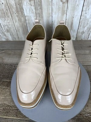 Zapatos de plataforma para mujer Zara Trafaluc rubor brillante talla EU 40 US 9,5/10 Foto 1 de 4