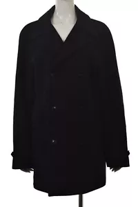 French Connection Women Coat Size L Black Solid Double Breast Long Sleeve Jacket - Picture 1 of 4