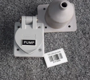 Hubbell Marine Weatherproof Panel Mount Inlet NEMA P-5229-02 #214399-BC3 - Picture 1 of 4