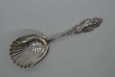 Cuchara perforada Watson Phoebe de plata esterlina almendra/nuez/bon bon - 6 1/4"- 36 g Foto 1 de 4