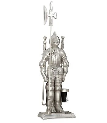 Juego de herramientas de chimenea Lizh Metalwork Medieval Knight, acceso a chimenea de alta resistencia... Foto 1 de 4