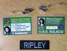 Aliens Ripley cosplay set 2 Id badges and a name patch