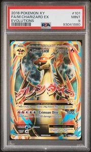 2016 Pokemon XY Full Art Charizard ex 101/108 Evolutions PSA 9 - Picture 1 of 2