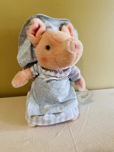Vintage Eden Toys Beatrix Potter Aunt Pettitoes Pig Plush 14" with Tag EUC! - Picture 1 of 14
