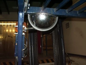 Espejo Elevador Horquilla Irrompible 8" x 4" Gran Angular Interior Punto Ciego Media Luna - Imagen 1 de 4