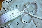 Grosgrain White With Dainty Coloured Spots 5 Metre 6Mmwide 9 Colour Choice Bld8