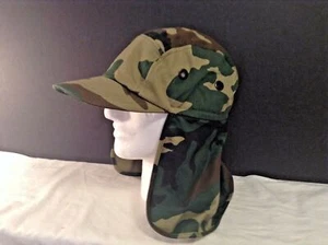 Camouflage Hat Cap One SIze with Ear Flaps Adjustable Camo - Picture 1 of 6