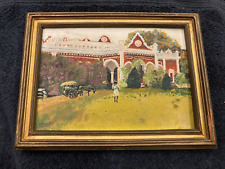 Small 19thC/Early 20thC Plantation Folk Art Scene Signed A. Drayton Painting