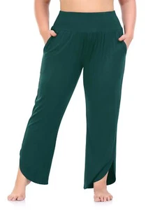 Women's Plus Size Wide Leg Pants High Waist Yoga Pants Casual Loose Lounge Pa... - Picture 1 of 6