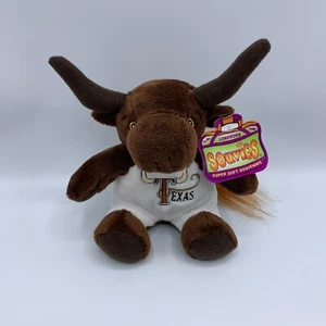 Souvies Texas Longhorn Bull Steer Maskottchen Sitzsack weiches Plüschtier Stofftier 7 Zoll - Bild 1 von 10