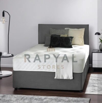 DIVAN BED ORTHOPAEDIC SET WITH MATTRESS AND HEADBOARD 3FT 4FT6 Double 5FT King - Image 1 of 4