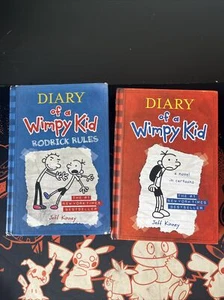 Diary Of A Wimpy Kid #1 & #2 Rodrick Rules Hardcover Kinderbuch Jeff Kinney - Bild 1 von 6