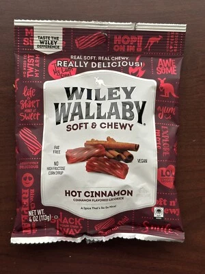2 Hot Cinnamon Licorice Wiley Wallaby Classic Licorice Free Shipping - Image 1 of 3