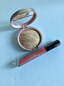 LAURA GELLER Baked Balance N Glow Powder Foundation DEEP + Lip Gloss - Picture 1 of 2