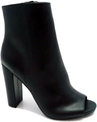Wild Diva Morris Women's Peep Toe Ankle Boots Chunky Heels Bootie, Black, sz 7M - Image 1 of 4