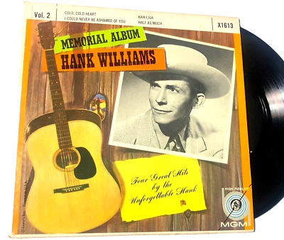 Hank Williams 7" Record 45 EP  Memorial Album  Vol 2 Cold Cold Heart / Kal-Liga - Image 1 of 4