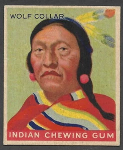 1947 GOUDEY INDIAN GUM #93  Wolf Collar  ( Black Back Series )  VG+   A - Picture 1 of 2