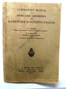 Laboratory Manual of Inorganic Chemistry & Qual. Anal, Hedges, etc, 1927, Heath - Picture 1 of 12