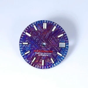 DS Blue Meteorite Dial Natural  Meteorite Date just 28.5MM NH35 NH34 Custom logo - Picture 1 of 2