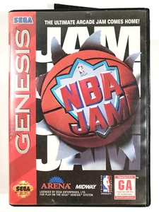 NBA Jam (Sega Genesis, 1994) Basketball Case & Game - Tested & Working - Picture 1 of 6