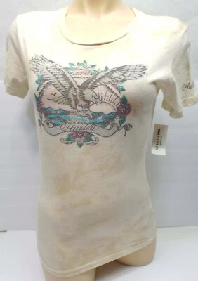 New Vintage Junior Womens Medium Hurley Grunge Dirty Look Tshirt Cotton MSRP$24 - Image 1 of 4