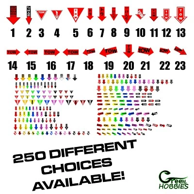 RC 1/10 Scale Tow Stickers Decal For Strap Hook Car Drift Onroad Garage Truck  - Image 1 of 2