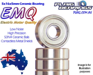 Electric Motor Quality Bearings - EMQ High Precision Low Noise Steel & Ceramic - Picture 1 of 2