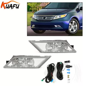 Fit 2011-2013 Honda Odyssey Driving Bumper Fog Light Kit with Wire Switch Bulbs - Picture 1 of 21