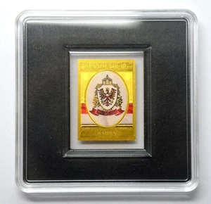 999 GOLD CHAD 3000 FRANCS GERMAN COAT OF ARMS BRANDENBURG 1/500OZ FINE GOLD COIN - Picture 1 of 7