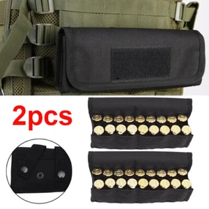 2x Tactical Molle 18Rounds 12/20Gauge Ammo Pouch Shotgun Shell Holder Ammo Bag - Picture 1 of 6