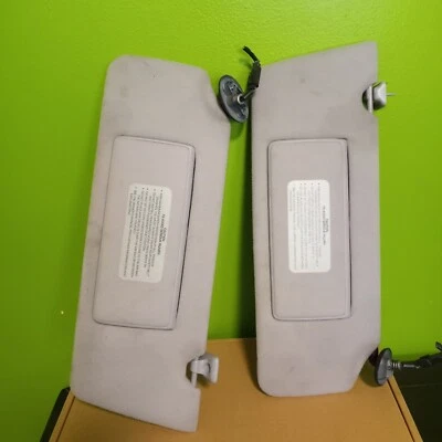 1993-1998 Jeep Grand Cherokee Driver Passenger Side Sun Visor Pair Set Gray - Image 1 of 2