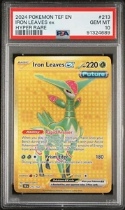 PSA 10 Foglie di Ferro ex 213/162 Forze Temporali Iper Rare Pokémon 2024 - Foto 1 di 2