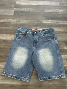 Vintage Y2k Brooklyn Xpress Baggy Hip Hop Denim Skater Shorts Herren 38 - Bild 1 von 8