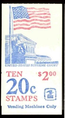 1981 Sc BK140 MINT BOOKLET Flag over Supreme Court 1896b plate number 1 - Image 1 of 2