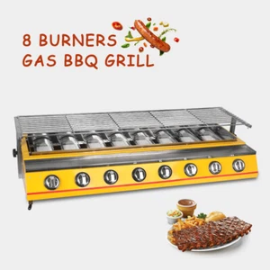 LPG 8 Brenner BBQ Grill Kommerzieller Grill Herd Für Restaurant Camping - Bild 1 von 12