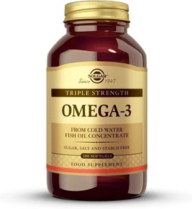 Solgar Triple Strength Omega-3, Concentrated Cold Water Fish Oil | 100 Softgels - Picture 1 of 13