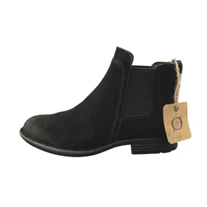 Botas Chelsea Born Laney para mujer negras de gamuza al tobillo, talla 6,5 M nuevas sin caja - Imagen 1 de 10
