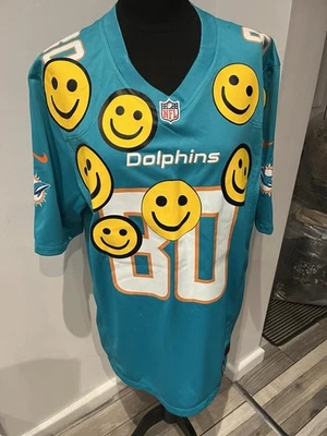 Nike NFL Miami Dolphins Jersey Size L Smiley Faces - Image 1 of 4
