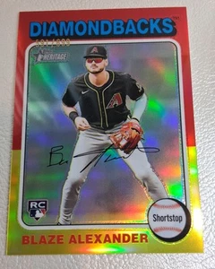 2024 Topps Heritage High Number - Blaze Alexander #629 Chrome /699 RC Refractor - Picture 1 of 2