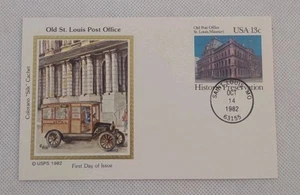 US FDC Colorano 1982 Saint St. Louis MO Old Post Office Postal Card - Picture 1 of 4