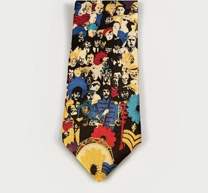 Cravatta da collo BEATLES vintage 1996 Sgt Peppers Lonely Hearts Club Band SETA Apple Co - Foto 1 di 11