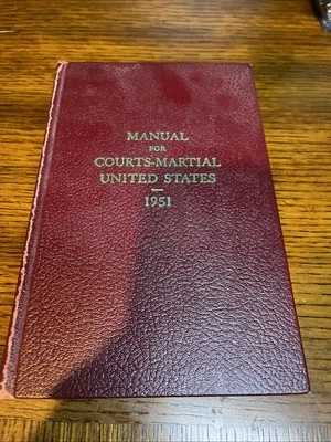 Manual for Courts-Martial – U.S. 1951 HC – Korean War Era Military Law – FAIR - Image 1 of 4