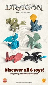 How To Train Your Dragon - 2025 Burger King Toys - Set of 6 different- BRAND NEW - Picture 1 of 1